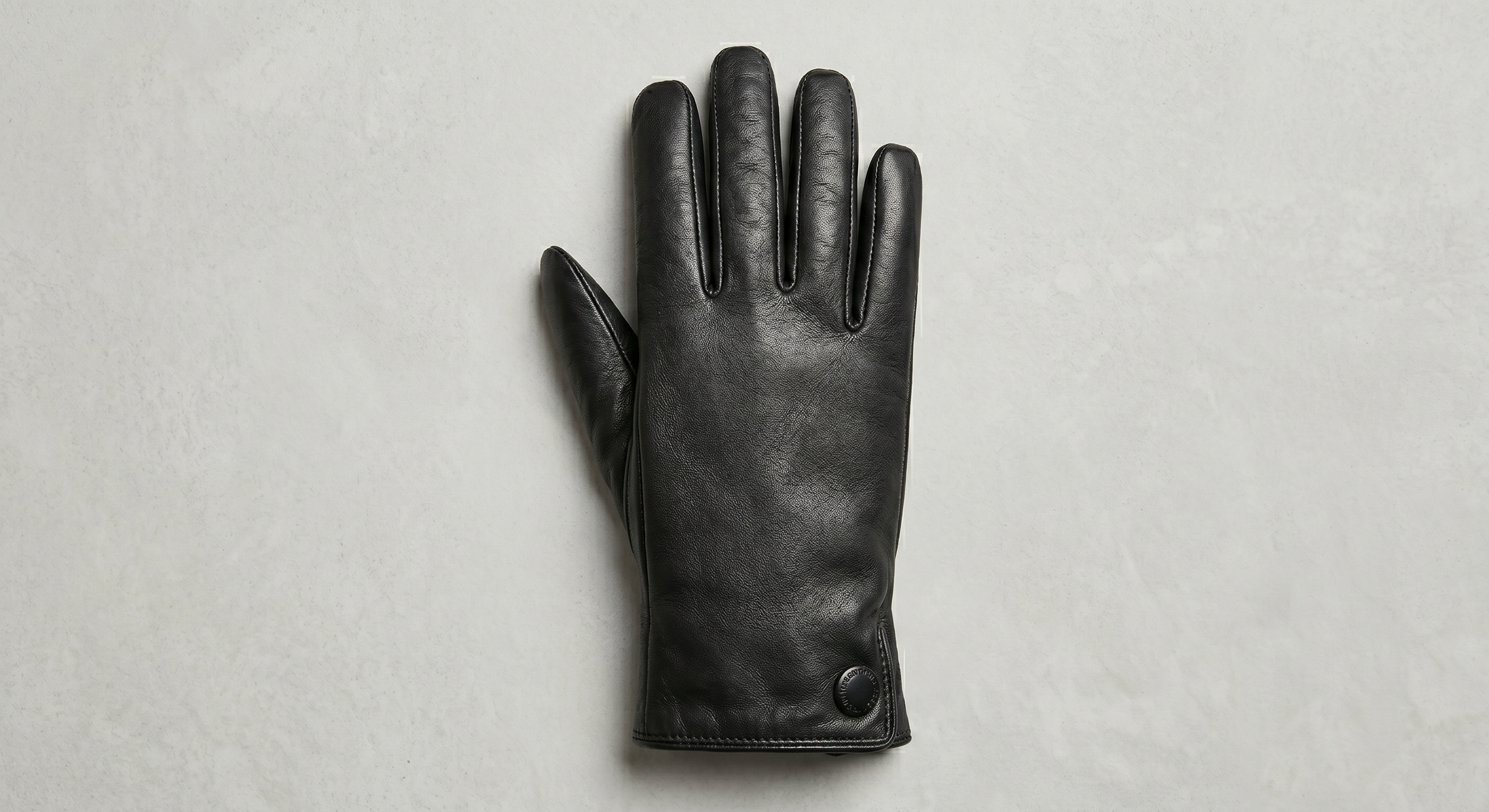 Elegant Black Leather Gloves