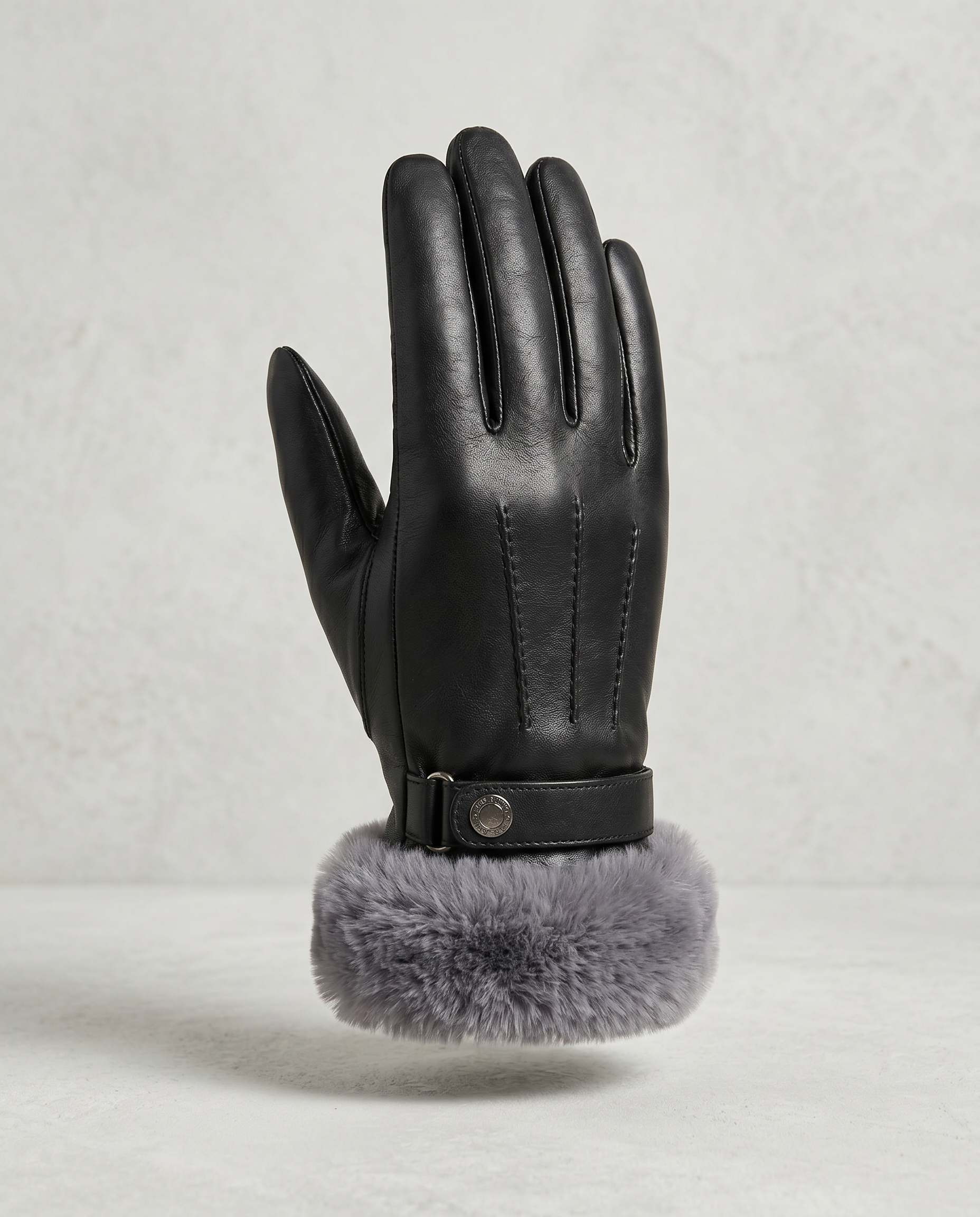 Luxury Faux Fur Leather Gloves
