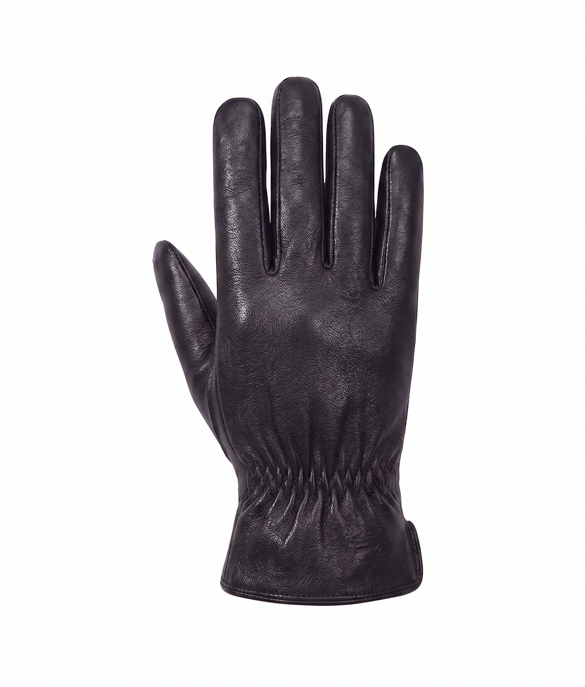 Elegant Black Leather Gloves