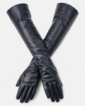 Elegant Long Leather-Look Gloves